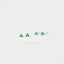 Emerald Clover Flower Stud, Butterfly End or Screw Ball End Earring, Minimalist Style, A-SS151 SS977