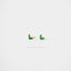 Emerald CZ Flower Stud, Butterfly End or Screw Ball End Earring, Minimalist Style, A-SS137 SS867