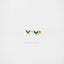 Emerald CZ Flower Stud, Butterfly End or Screw Ball End Earring, Minimalist Style, A-SS137 SS867