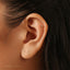White CZ Stone Stud, Butterfly End or Screw Ball End Earring, Minimalist Style, A-SS231 SS964