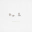 Emerald White CZ Stud, Screw Ball End Earring, Minimalist Style, A-SS205 SS206
