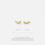Triple White Climber Stud, Butterfly End or Screw Ball End Earring, Minimalist Style, A-SS125 SS489