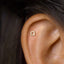 Open Square Stud, Butterfly End or Screw Ball End Earring, Minimalist Style, A-SS330 SS750