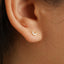 Moon Stud, Butterfly End or Screw Ball End Earring, Minimalist Style, A-SS134 SS859