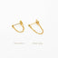 two pairs of gold chain earrings, each with a different length: a 25mm short and a 35mm long.
