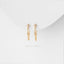 Clover Gemstone Dangle Stud, Earring, Minimalist Style, A-SS149
