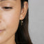Clover Gemstone Dangle Stud, Earring, Minimalist Style, A-SS149