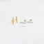 Round Bar Stud, Earring, Minimalist Style, A-SS011