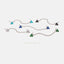 Two Piercings Clover Stud, Earring, Minimalist Style, A-SS147 SS317 SS318 SS319 SS320