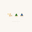 Gemstone Triangle Stud, Earring, Minimalist Style, A-SS191 SS192 SS238