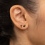 Gemstones Leaf Flower Stud, Earring, Minimalist Style, A-SS136 SS137 SS155 SS239 SS255 SS204