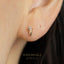 Gemstone Spike Stud, Earring, Minimalist Style, A-SS146 SS261 SS262 SS263 SS264