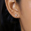 White Stone Cross Stud, Earring, Minimalist Style, A-SS046