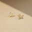White Stone Cross Stud, Earring, Minimalist Style, A-SS046