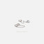 Two Piercing Chain Hoops, Huggies Earring, Minimalist Style, A-SH006 SH615