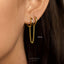 Two Piercing Chain Hoops, Huggies Earring, Minimalist Style, A-SH006 SH615