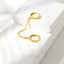 Two Piercing Chain Hoops, Huggies Earring, Minimalist Style, A-SH006 SH615