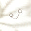 Two Piercing Chain Hoops, Huggies Earring, Minimalist Style, A-SH006 SH615