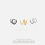Double Hoop, Huggies Earring, Minimalist Style, A-SH120