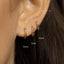 Multicolored Stone Hoop, Huggies Earring, Minimalist Style, A-SH132 SH133 SH134 SH135 SH136 SH138