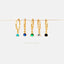 Gemstone Drop Hoop, Huggies Earring, Minimalist Style, A-SH067 SH338 SH339 SH340 SH341