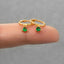 Gemstone Drop Hoop, Huggies Earring, Minimalist Style, A-SH067 SH338 SH339 SH340 SH341