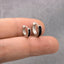 Black Enamel Hoop, Huggies Earring, Minimalist Style, A-SH297 SH298