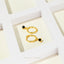 Black Stone Drop Hoop, Huggies Earring, Minimalist Style, A-SH341