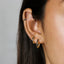 Gemstone Paved Hoop, Huggies Earring, Minimalist Style, A-SH046 SH344 SH052 SH366 SH153 SH132 SH160