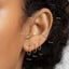 Thin Twisted Ring Hoop, Huggies Earring, Minimalist Style, A-SH304 SH312