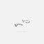 Moon Ear Jacket, Stud Earring, Minimalist Style, A-SJ010 NOBKG