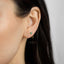 Gemstone Ear Jacket, Stud Earring, Minimalist Style, A-SJ016 SJ017 SJ018 SJ019 SJ020 SJ013 NOBKG