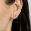 Gemstone Ear Jacket, Stud Earring, Minimalist Style, A-SJ016 SJ017 SJ018 SJ019 SJ020 SJ013 NOBKG