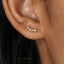 White Stones Ear Climber, Stud Earring, Minimalist Style, A-SS082