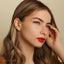 Triple Stones Tragus Stud, Threadless Flat Back Earring, Minimalist Style, A-SS983