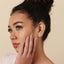 Teardrop Turquoise Tragus Stud, Threadless Flat Back Earring, Minimalist Style, A-SS596