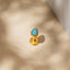 Teardrop Turquoise Tragus Stud, Threadless Flat Back Earring, Minimalist Style, A-SS596