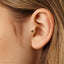Triangle Emerald Tragus Stud, Threadless Flat Back Earring, Minimalist Style, A-SS555