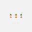 Triangle Emerald Tragus Stud, Threadless Flat Back Earring, Minimalist Style, A-SS555