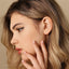 Triangle Emerald Tragus Stud, Threadless Flat Back Earring, Minimalist Style, A-SS555