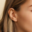 Opal White Tragus Stud, Threadless Flat Back Earring, Minimalist Style, A-SS895