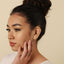 Golden Citrine Tragus Stud, Threadless Flat Back Earring, Minimalist Style, A-SS627