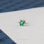 Daffodil Emerald Tragus Stud, Threadless Flat Back Earring, Minimalist Style, A-SS558