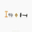 Diamond Shape Tragus Stud, Threadless Flat Back Earring, Minimalist Style, A-SS986