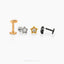 Star Tragus Stud, Threadless Flat Back Earring, Minimalist Style, A-SS905