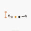 Cube Tragus Stud, Threadless Flat Back Earring, Minimalist Style, A-SS566