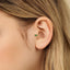 Emerald Flower Tragus Stud, Threadless Flat Back Earring, Minimalist Style, A-SS550