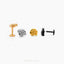 Shellfish Tragus Stud, Threadless Flat Back Earring, Minimalist Style, A-SS925