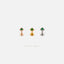 Square Emerald Tragus Stud, Threadless Flat Back Earring, Minimalist Style, A-SS557