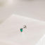 Teardrop Emerald Tragus Stud, Threadless Flat Back Earring, Minimalist Style, A-SS595